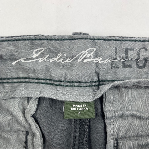 Eddie Bauer Chino Pants Womens 8 Gray Flat Front - Picture 2 of 11